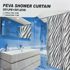 PEVA Waterproof Bathroom Shower Curtain –  Zebra Texture