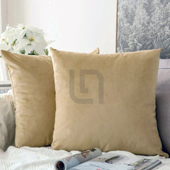 Velvet Cushion Cover Beige