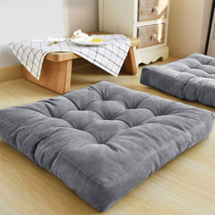 Square-Shape-Velvet-Floor-Cushions-Grey