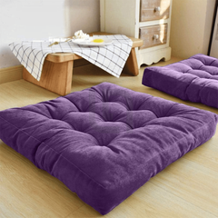 Square-Shape-Velvet-Floor-Cushions-Magenta