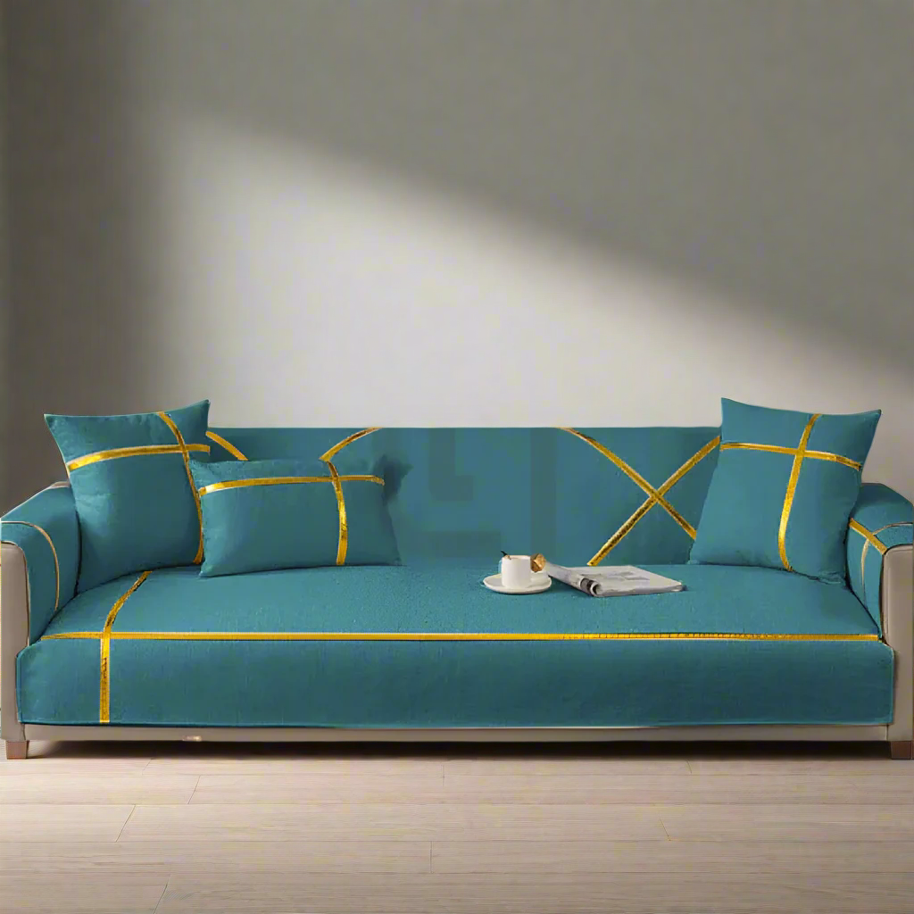 Velvet Sofa cover teal