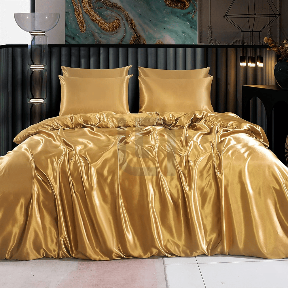 Silk Duvet Cover Set - Gold