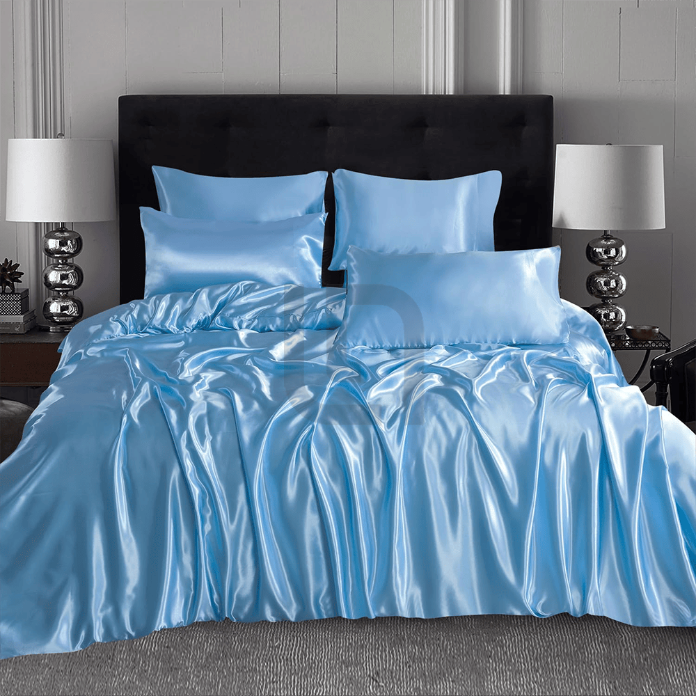 Silk Duvet Cover - Sky Blue